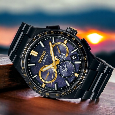 【黑標款】SEIKO 精工 Astron 晨星 限量 鈦 GPS衛星對時 雙時區 萬年曆 太陽能 手錶-5X53-0CH0SD.SSH145J1 ˍSK040