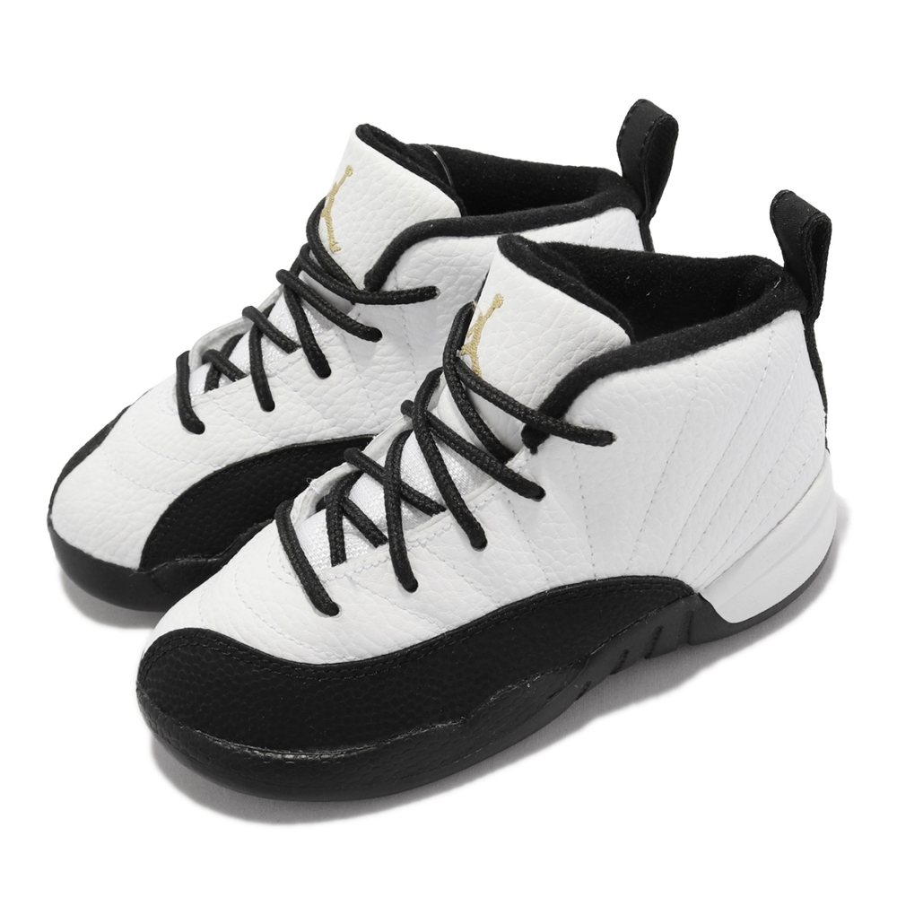 Nike 籃球鞋 Jordan 12代 Retro TD 小童鞋 Royalty 經典 AJ12 復刻 皮革 TAXI 白黑 850000170