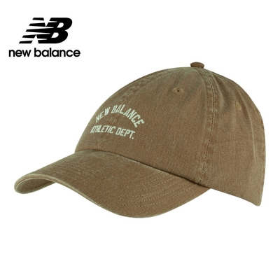 【New Balance】 刺繡斜紋布棒球帽/老帽_中性_棕色_LAH01003WUT
