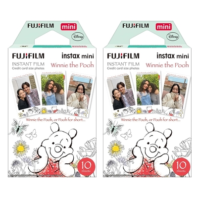 【FUJIFILM】富士 instax mini WINNIE POOH 小熊維尼底片 2入組 拍立得底片 卡通底片 富士即可拍 相機底片