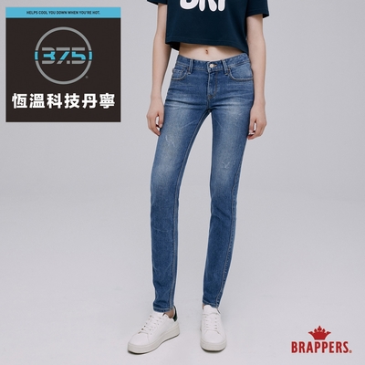 BRAPPERS 女款 新美腳 ROYAL系列-中腰彈性窄管褲-淺藍