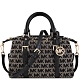 MICHAEL KORS Ginger LOGO織紋手提/斜背兩用包(黑色) product thumbnail 1