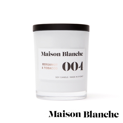 澳洲 maison blanche 佛手柑＆菸草bergamot & tobacco 200g 香氛蠟燭