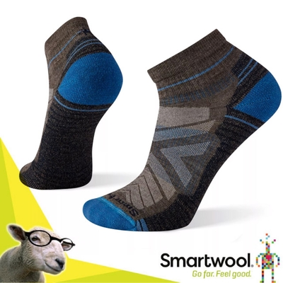 SmartWool 美麗諾羊毛 避震型機能戶外輕量健行減壓短筒襪.登山襪(2入)_灰褐