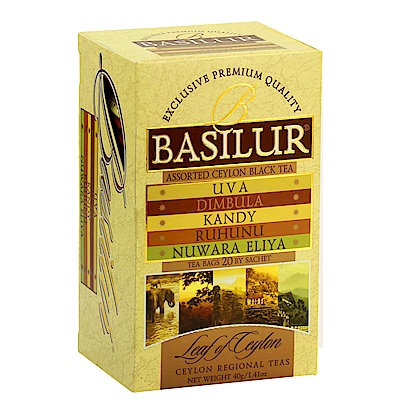 Basilur  錫蘭紅茶包(2gx20入)-五產區