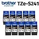 【10入組】brother TZe-S241 超黏性護貝標籤帶 ( 18mm 白底黑字 ) product thumbnail 2