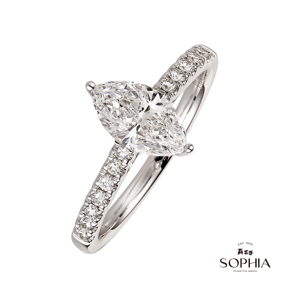 SOPHIA 蘇菲亞珠寶 - 馬眼切工 1克拉 GIA DSI1 18K 鑽石戒指