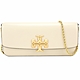 TORY BURCH Eleanor 雙T標誌牛皮鍊帶可拆斜背/手拿風琴包(奶油白) product thumbnail 1