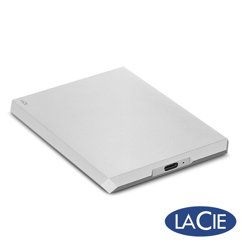 LaCie Mobile Drive USB-C 4TB 外接硬碟-月光銀