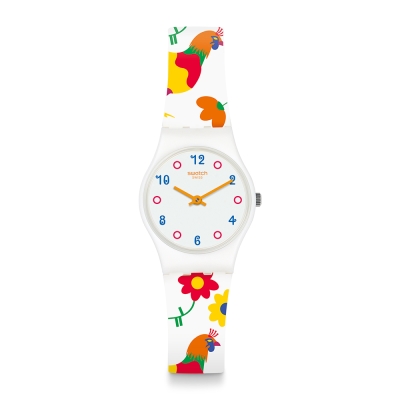 Swatch 田園風情系列 POLLETTO 童趣母雞手錶-25mm