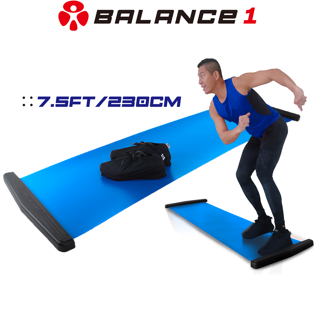 BALANCE 1 橫向核心肌群訓練滑步器 豪華版230cm 藍色
