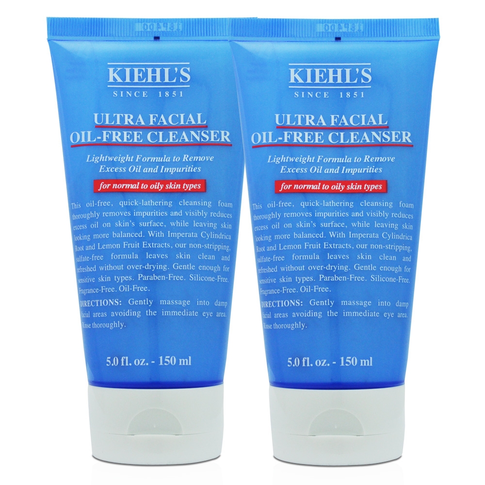 KIEHLS契爾氏 冰河保濕無油清爽潔面慕斯 150ml*2