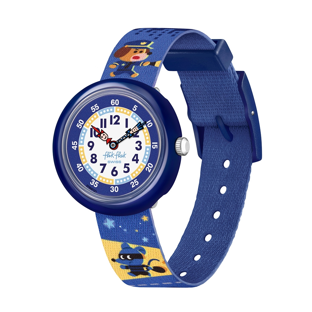 FLIKFLAK 兒童手錶 PAWS UP (31.85mm) 瑞士錶 兒童錶 手錶 編織錶帶