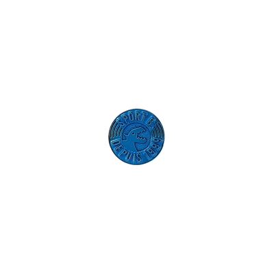 agnes b. - Sport b. 圓餅造型恐龍貼耳式單耳耳環(中性)(藍)