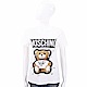 MOSCHINO 別針泰迪熊印花白色棉質T恤 product thumbnail 1