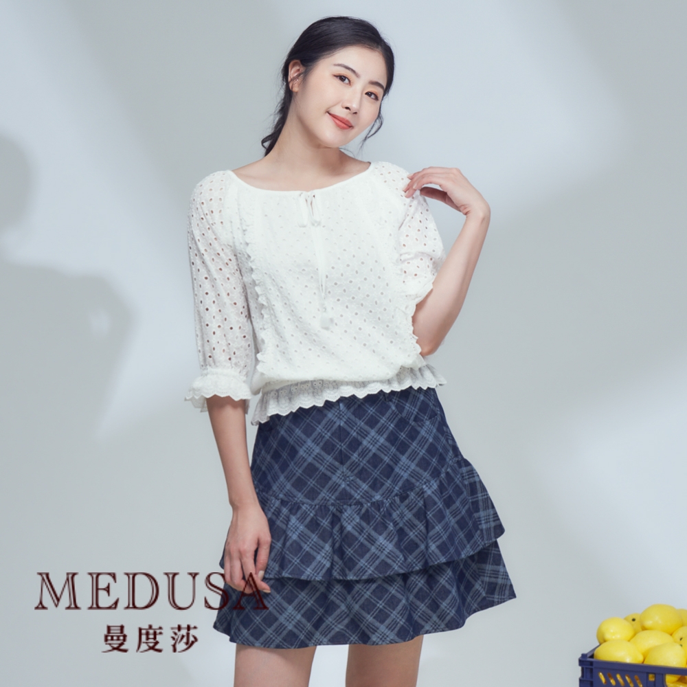 現貨【MEDUSA 曼度莎】拉克蘭袖蕾絲上衣（M-XL）｜女上衣 休閒上衣 冬新品