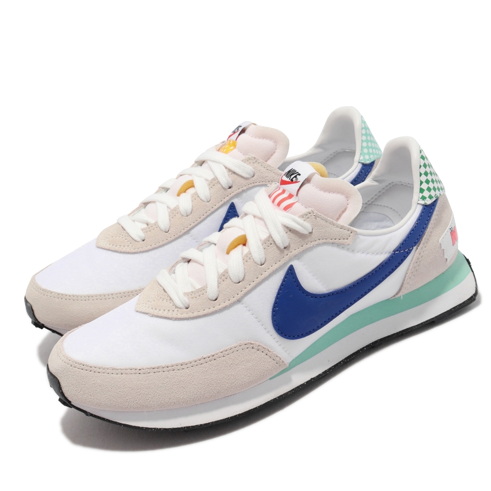 Nike 休閒鞋 Waffle Trainer 2 運動 女鞋 鬆餅格紋外底 麂皮 童趣圖案設計 大童 白 彩 DM7213-141