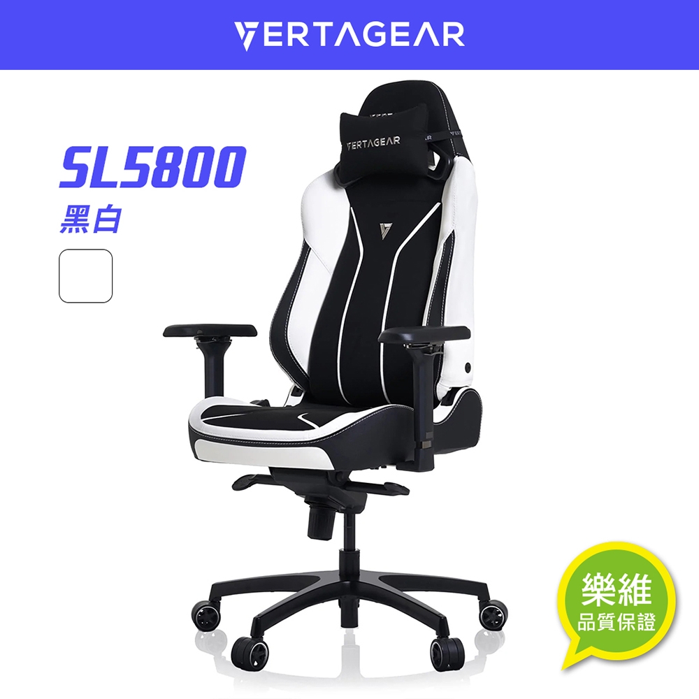 VERTAGEAR SL5800 HygennX 人體工學電競椅 黑白