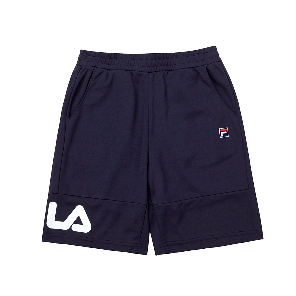 FILA KIDS 童吸濕排汗5分褲-丈青 1SHT-4421-NV