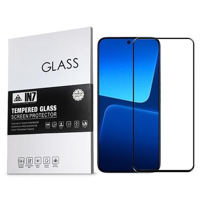 IN7 小米 13 (6.36吋) 高清高透光2.5D滿版9H鋼化玻璃保護貼-黑色
