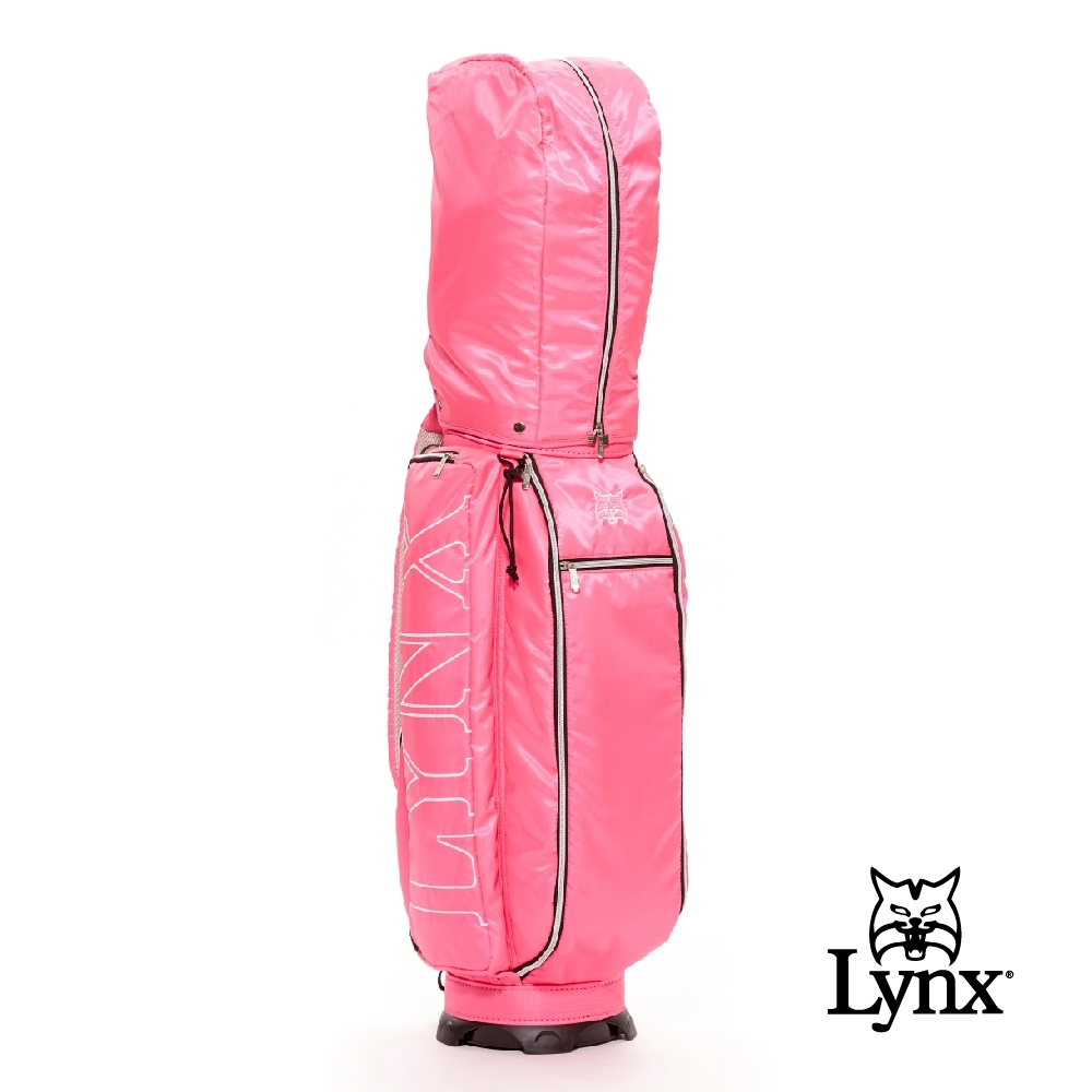 【Lynx Golf】Lynx刺繡輕量9吋口徑四口球桿袋-粉色