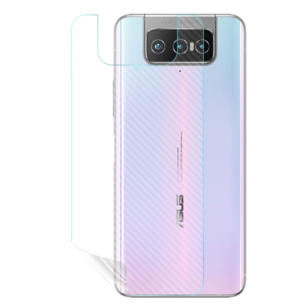 o-one大螢膜PRO ASUS ZenFone 7/ZenFone 7 Pro (ZS670KS/ZS671KS) 滿版全膠手機背面保護貼-卡夢款