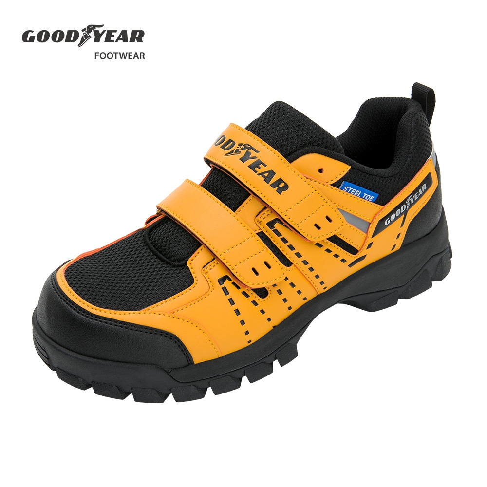 【GOODYEAR】東方特急-男款認證安全鞋-黃 工作鞋 安全鞋 鋼頭鞋/GAMX33914