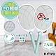 (2入組)KINYO 分離充電式三層防觸電捕蚊拍電蚊拍(CM-3315)LED照明 product thumbnail 1