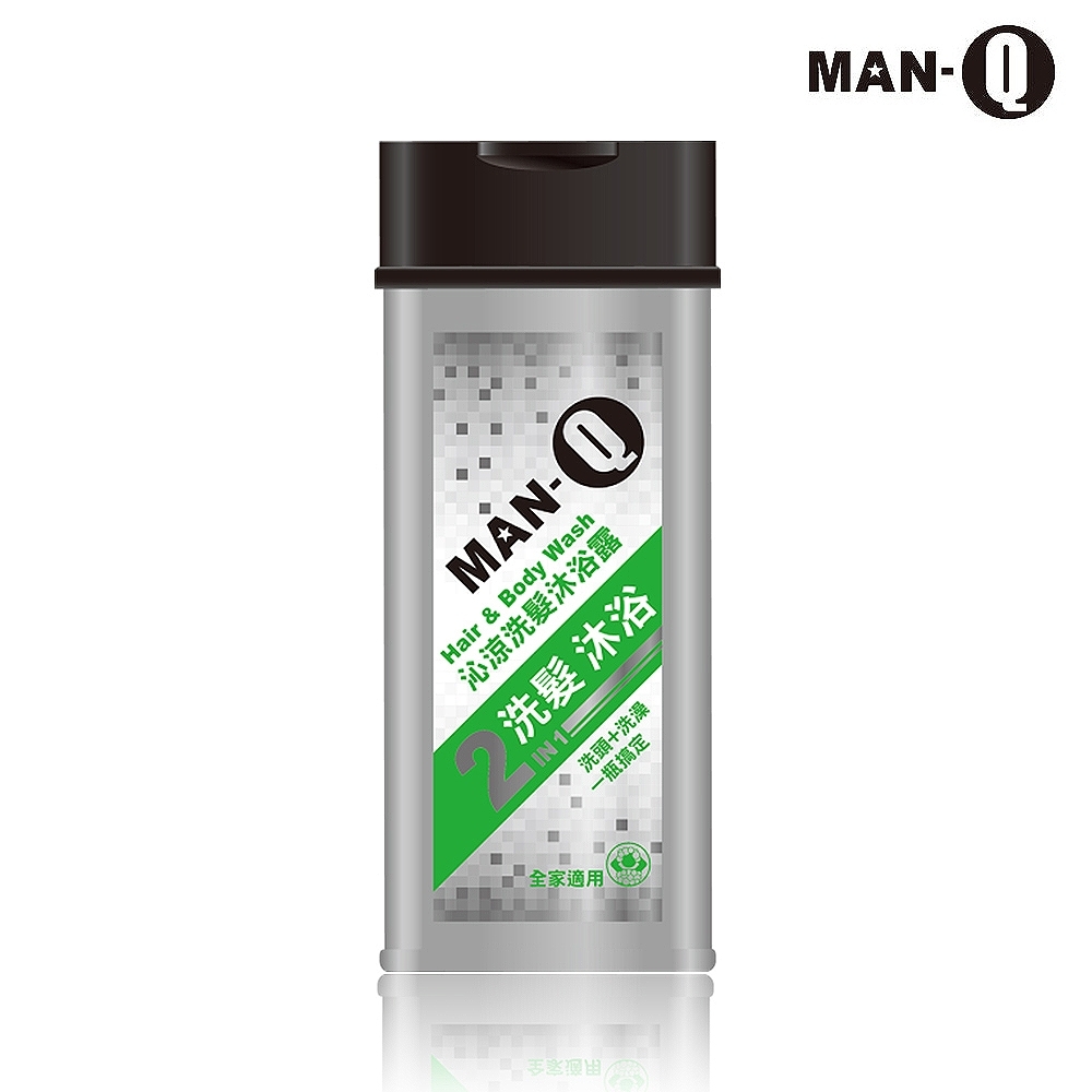 MAN-Q 2in1沁涼洗髮沐浴露(350ml)