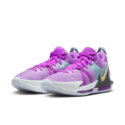 NIKE 籃球鞋 男鞋 運動鞋 包覆 緩震 氣墊 LEBRON WITNESS VII EP 紫 DM1122-500