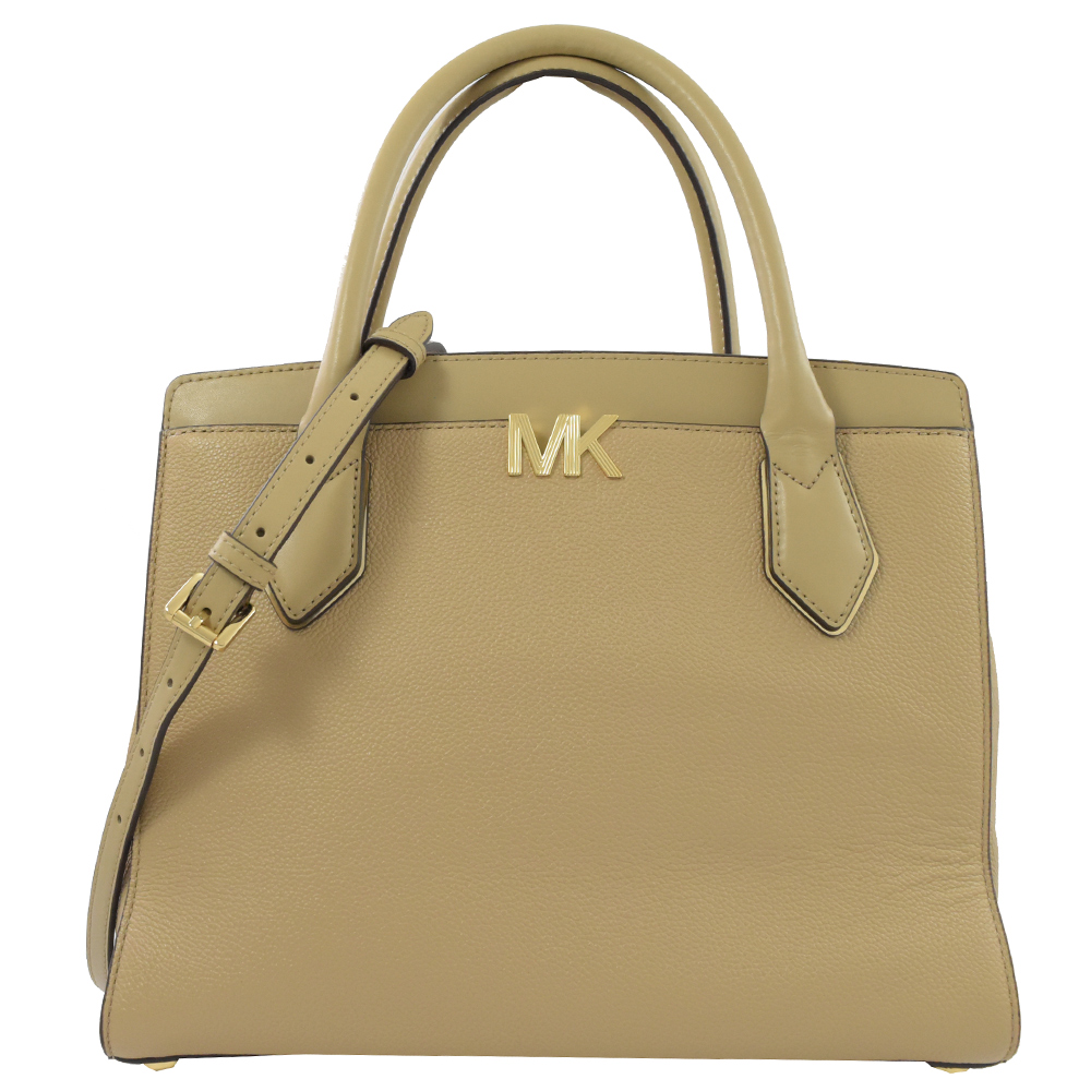 Michael Kors Montgomery 大mk字雙層手提兩用包 淡褐色 手提包 兩用包 Yahoo奇摩購物中心