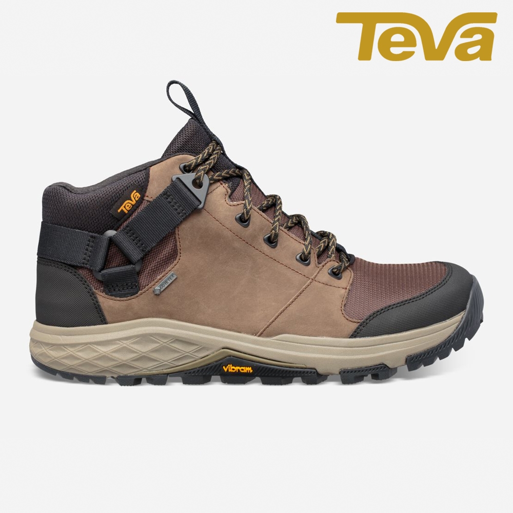 【TEVA】GRANDVIEW GORE-TEX 高筒GTX防水戶外登山男鞋 巧克力色(TV1106804CCHP)