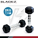 【BLADEZ】六角包膠啞鈴-2KG(二入組) product thumbnail 1