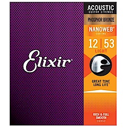 Elixir EXXF-16052 Nanoweb 磷青銅民謠吉他套弦