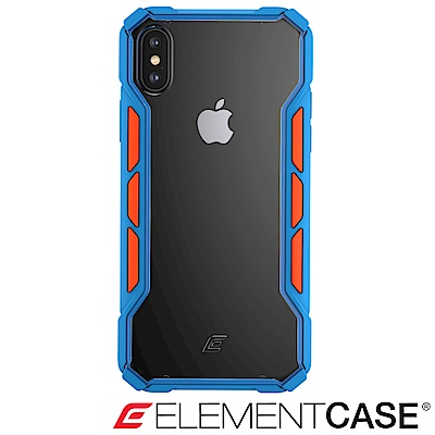美國 ELEMENT CASE iPhone XS Max 專用拉力競賽防摔手機殼-藍/橘