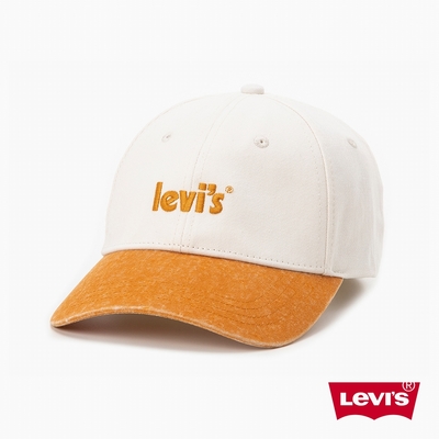 Levis 男女同款 可調式環釦棒球帽 / 精工刺繡海報體Logo