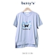 betty’s專櫃款　設計師手繪貓咪印花短袖T-shirt(共二色) product thumbnail 6