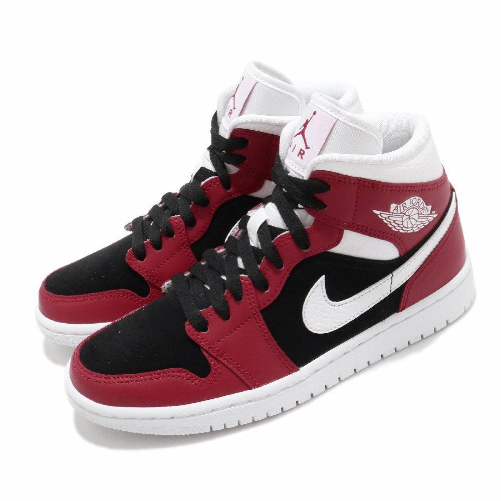 Nike 休閒鞋 Air Jordan 1 Mid 運動 女鞋 經典款 喬丹一代 皮革 簡約 穿搭 紅 黑 BQ6472601 | Jordan系列 | Yahoo奇摩購物中心