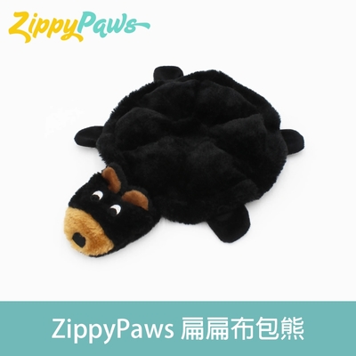 ZippyPaws扁扁好朋友-扁扁布包熊 (狗狗玩具 有聲玩具 啾啾聲)