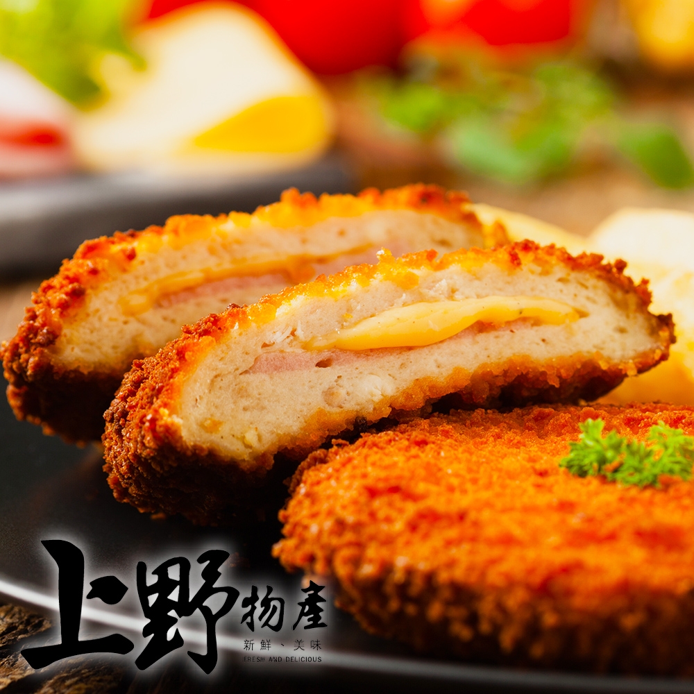 (任選)【上野物產】脆皮香濃起司雞排 (800g/10片/包) x1包 (1包共10片)