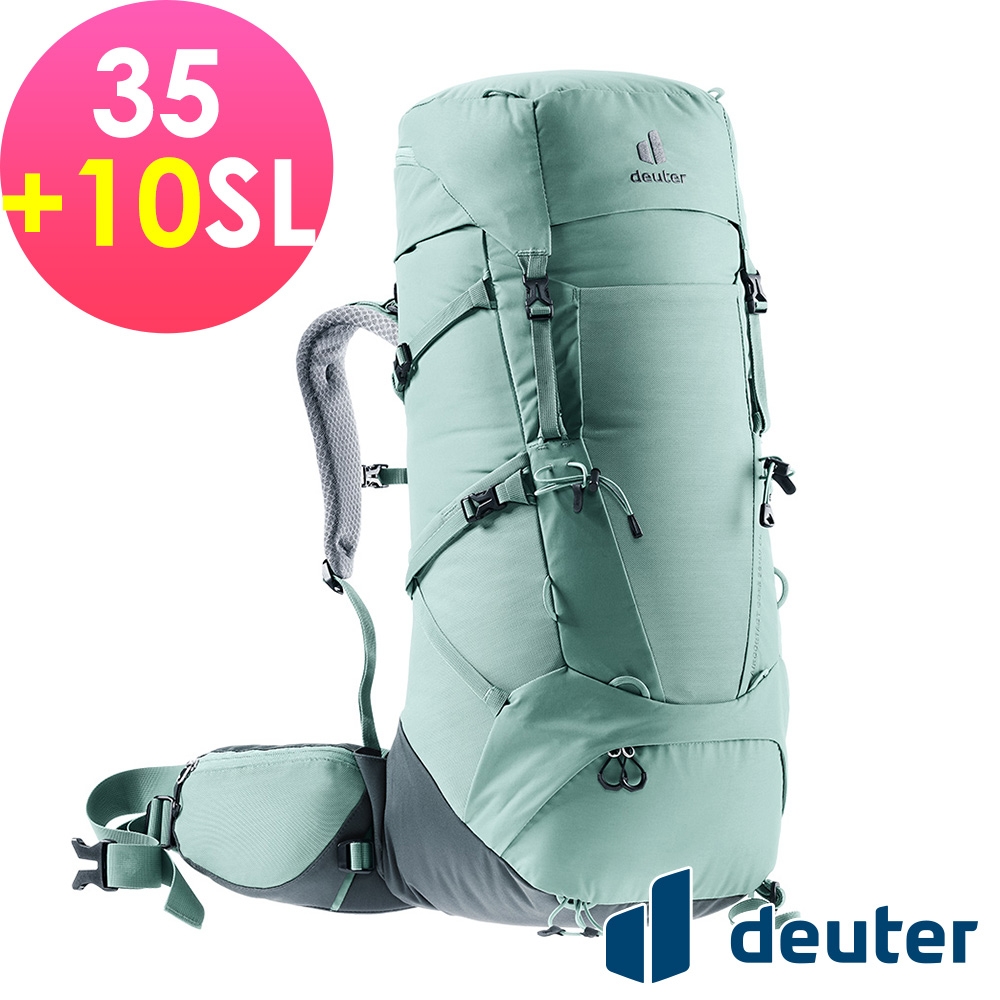 【deuter 德國】AIRCONTACT CORE 35+10SL拔熱式透氣背包3350022翡翠綠/長途登山包/自助背包客/休閒旅遊包