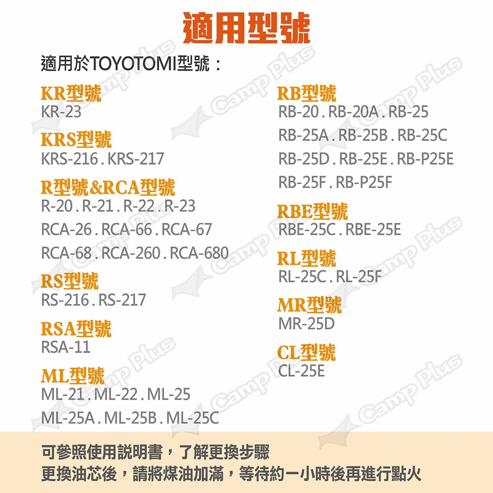 TOYOTOMI TTS-23 煤油暖爐更換用油芯適用RB-25等多種型號露營悠遊戶外