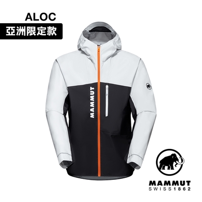 【Mammut 長毛象】Aenergy TR HS Hooded Jacket AF Men 極輕防水風衣外套 黑/白 男款 #1010-29980