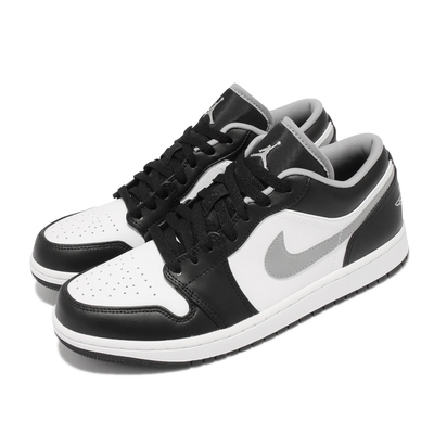 Nike 休閒鞋 Air Jordan 1代 Low 男鞋 低筒 小影子 喬丹 AJ1 皮革 黑 白 553558040
