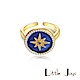 Little Joys 原創設計品牌 寶石藍六芒星戒指 925銀鍍金 product thumbnail 1