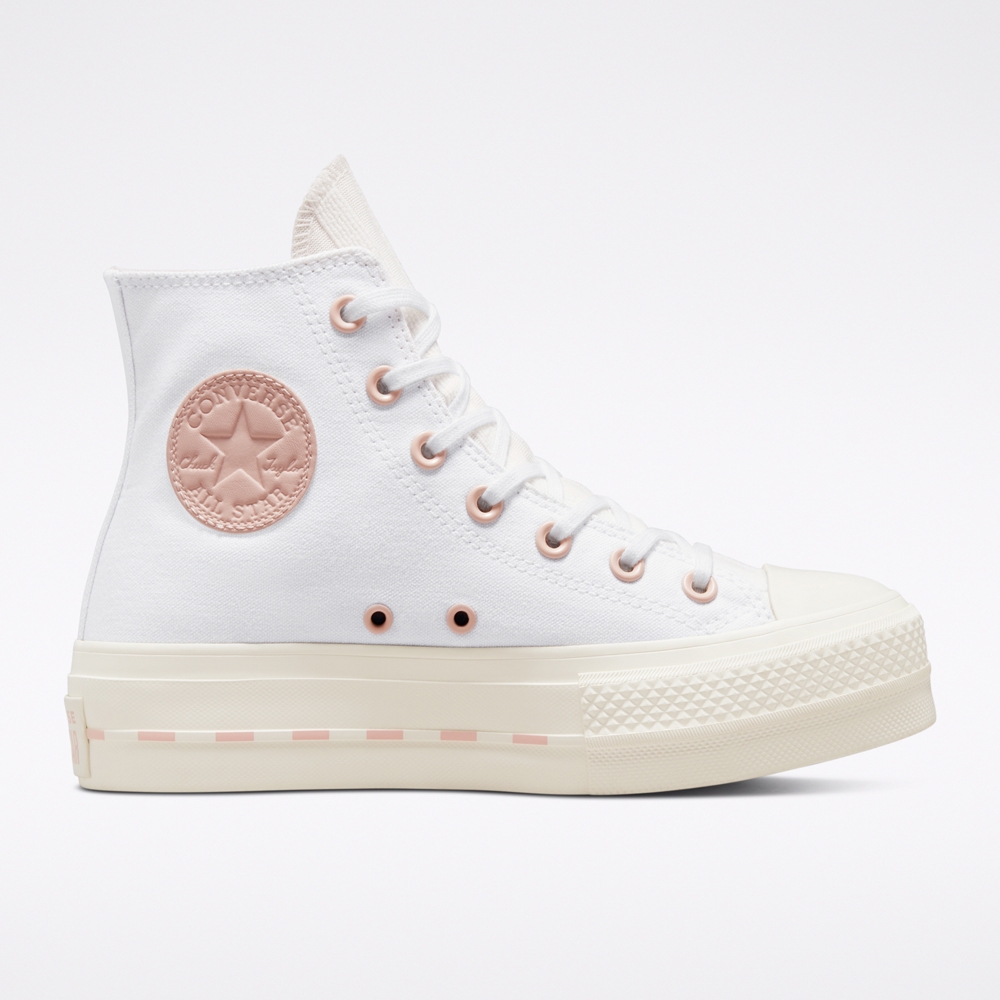 CONVERSE CTAS LIFT HI 高筒 休閒鞋 女鞋 白粉色-572709C