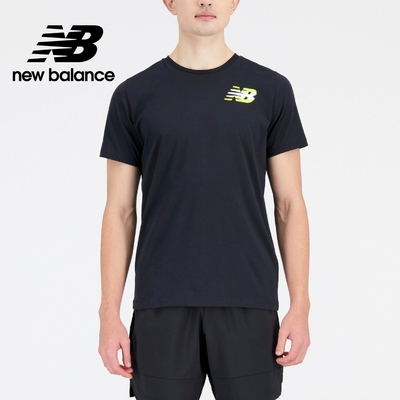 [New Balance]Dry吸濕排汗短袖上衣_男性-黑色_黑色_AMT11071BHL
