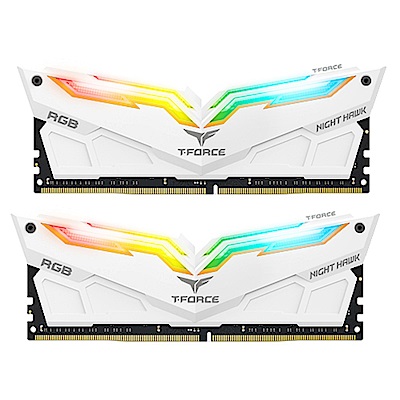 TEAM十銓Night Hawk RGB白色 DDR4-3200 32GB(16GB*2)