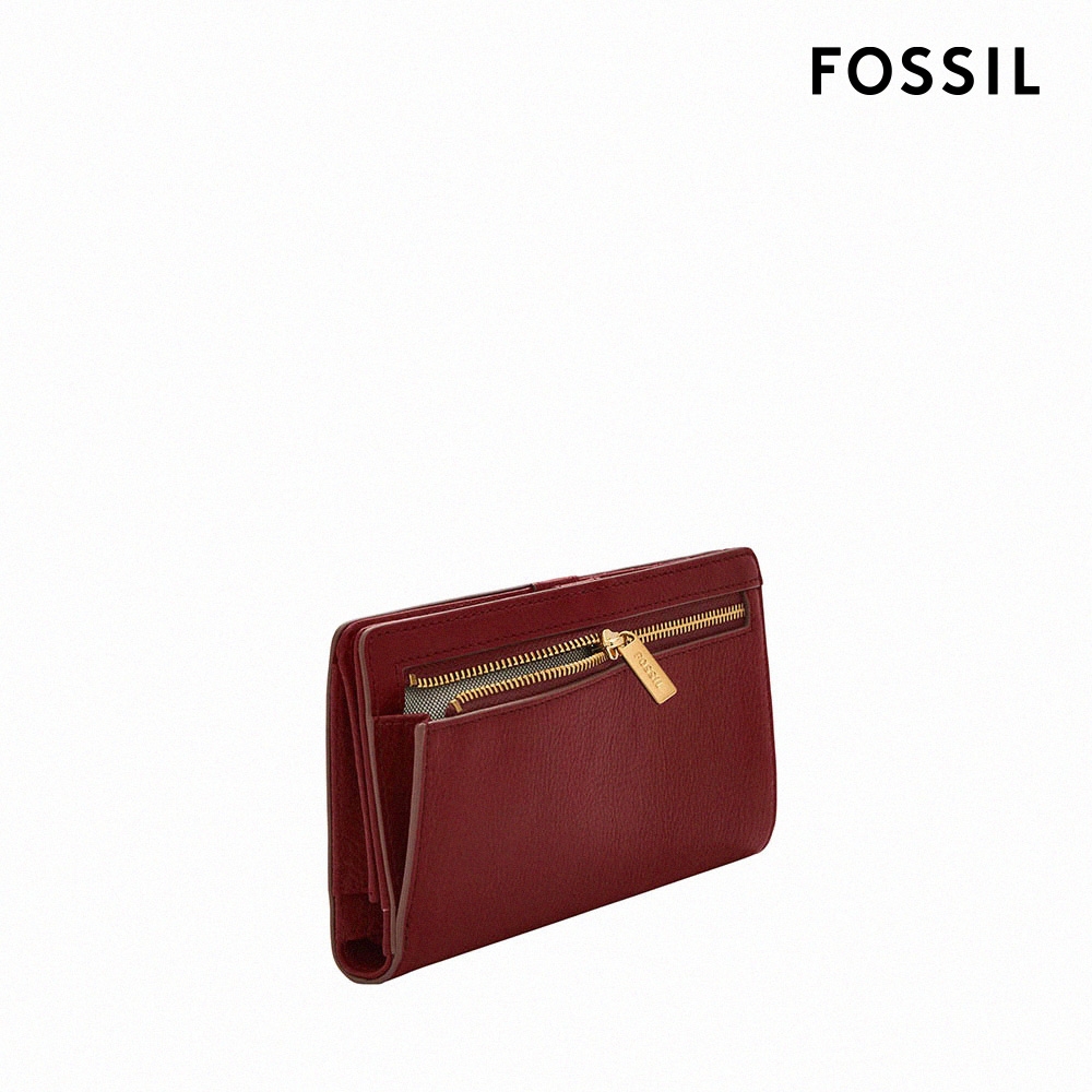 FOSSIL Liza 真皮零錢袋長夾-緋紅色SL7891G602 | 長夾| Yahoo奇摩購物中心