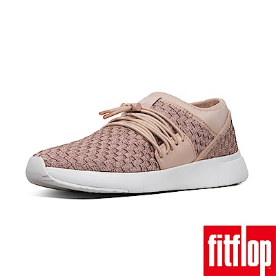 FitFlop STRIPKNIT LACE UP SNEAKERS-玫瑰金